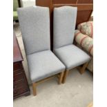 A PAIR OF MODERN DINING CHAIRS