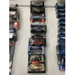 A COLLECTION OF BOXED CARS TO INCLUDE MINI CHAMPS, FIFTIES AND SIXTIES CLASSIC COLLECTION ETC