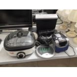 AN ASSORTMENT OF ELECTRICALS TO INCLUDE A PAPER SHREDDERWALKMAN AND DEEP FAT FRYER ETC