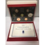 A ROYAL MINT 1991 SEVEN COIN PROOF SET IN HARD CASE WITH COA .