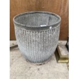 A VINTAGE GALVANISED DOLLY TUB