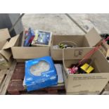 AN ASSORTMENT OF HOUSEHOLD CLEARANCE ITEMS TO INCLUDE FISHING ROD, ELECTRONICS AND GAMES ETC