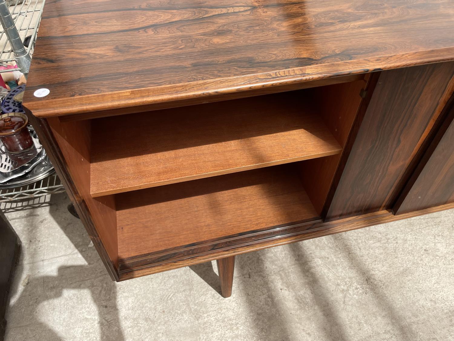 A RETRO HARDWOOD SIDEBOARD WITH FOUR SLIDING DOORS - Image 11 of 11