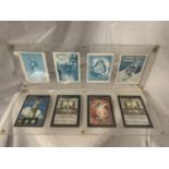 A VARIETY OF FRAMED SOAP AND PERFUME POSTCARDS