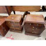 A PAIR OF HARDWOOD CHEST/MAGAZINE RACKS