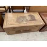 AN ORIENTAL CAMPHOR WOOD CHEST, SUPPLIED BY HENDERSON & CO
