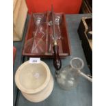 VINTAGE LABORATORY ITEMS TO INCLUDE FLASKS ETC