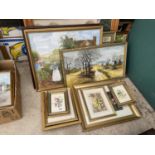 AN ASSORTMENT OF FRAMED PRINTS AND PICTURES