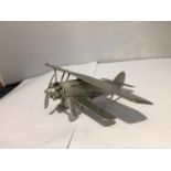 A BOXED PEWTER MODEL 1919 BIPLANE 'ARMSTRONG WHITWORTH SISKIN'