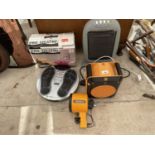 AN ASSORTMENT OF ITEMS TO INCLUDE A HEATER, TORCH AND CIRCULATION BOOSTER ETC