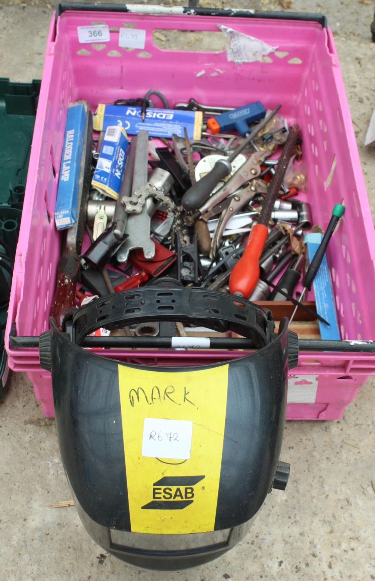 BOX OF SOCKETS, SPANNERS, FACE MASK ETC. NO VAT - Image 2 of 2