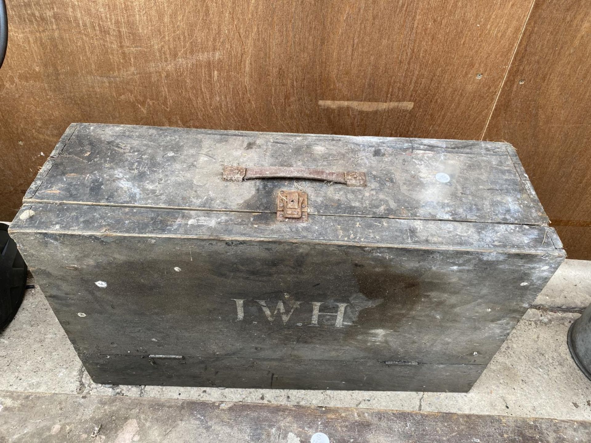 TWO VINTAGE WOODEN JOINERS CHESTS - Image 2 of 4