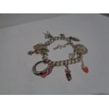 A SILVER CHARM BRACELET