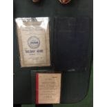 THREE VINTAGE RAILWAY ITEMS TO INCLUDE A 1941 MACHINERY HANDBOOK, A HOLIDAY GUIDE AND A RULES AND