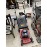 A SOVEREIGN LAWN MOWER WITH GRASS BOX AND BRIGGS AND STRATTON ENGINE
