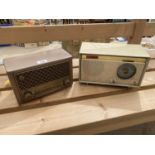 A VINTAGE PHILIPS VALVE RADIO AND A FURTHER VINTAGE PHILIPS VALVE RADIO WITH U SERIES VALVES