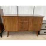 A MORRIS OF GLASGOW 'CUMBRAE' RETRO TEAK SIDEBOARD, 56" WIDE