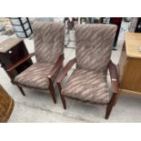 TWO PARKER KNOLL FIRESIDE CHAIRS