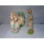 FOUR ROYAL ALBERT BEATRIX POTTER FIGURES