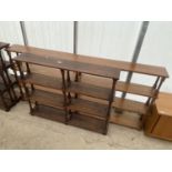 TWO PINE THREE TIER OPEN DISPLAY SHELVES, 76" X 45" WIDE