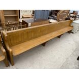 A VICTORIAN SCUMBLE 13' CHURCH PEW