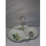 A ROYAL WORCESTER SERVING DISH 'WORCESTER HERBS'