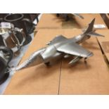 A BOXED PEWTER MODEL 1969 BRITISH MILITARY JUMP JET AIRCRAFT 'HAWKER SIDDELEY HARRIER'