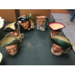 SIX ROYAL DOULTON TOBY JUGS TO INCLUDE 'OWD MAC' AND 'NEPTUNE'
