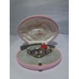 A 1962 TUDOR BY ROLEX PRINCESS OYSTER DATE WRISTWATCH WITH PRESENTATION BOXES IN WORKING ORDER BUT
