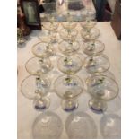 EIGHTEEN VINTAGE BABYCHAM GLASSES