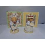 A PAIR OF ROYAL DOULTON MR AND MRS APPLE BRAMBLY HEDGE IN ORIGINAL BOXES