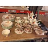 A JOHNSON BROS. 'FRESH FRUIT' DINNER SERVICE COMPRISING 6 EACH OF DINNER PLATES, SIDE PLATES,