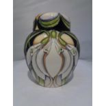 A MOORCROFT GALANTHUS GINGER JAR 4 INCHES TALL