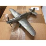 A BOXED PEWTER MODEL 1938 AMERICAN FIGHTER AEROPLANE 'CURTISS P-40 WARHAWK'