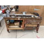 A MYFORD ML8 WOODTURNING LATHE WITH LARGE MOTOR, A LARGE ASSORTMENT OF WOOD TURNING CHISELS AND