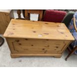 A MODERN PINE BLANKET CHEST, 36" WIDE