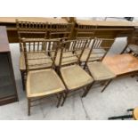 A SET OF SIX BAMBOO EFFECT BEDROOM CHAIRS