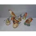 A COLLECTION OF SIX ROYAL WORCESTER BIRDS