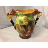 A LARGE ROYAL DOULTON TWIN HANDLED VESSEL