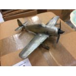 A BOXED PEWTER MODEL GERMAN WW2 AEROPLANE 'FOCKE-WULF FW 190'