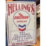 A TIN SIGN 20CM X 30CM - HELLINGS