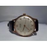 A 9CT GOLD MAJEX WRIST WATCH