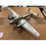 A BOXED PEWTER MODEL 1930s GERMAN WW2 FIGHTER BOMBER AEROPLANE 'MESSERSCHMITT 110'