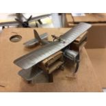 A BOXED PEWTER MODEL 1916 WW1 BRITISH BIPLANE 'ROYAL AIRCRAFT FACTORY S.E.5'