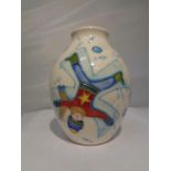 A MOORCROFT 5" TALL SNOW ANGELS VASE