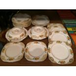 'ROYAL CHESTER' PART DINNER SERVICE TO INCLUDE DINNER PLATES, SIDE PLATES AND TWO LIDDED CASSEROLE