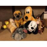 SIX PLUSH WALT DISNEY CHARACTERS