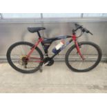 A CONOR MOUNTAIN BIKE WITH 21 SPEED SHIMANO GEAR SYSTEM IN GOOD WORKING ORDER BUT NO WARRANTY