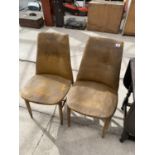 A PAIR OF RETRO 'VANSON' DINING CHAIRS