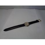 A BENTIMA WATCH WITH A BLACK LEATHER WRIST STRAP